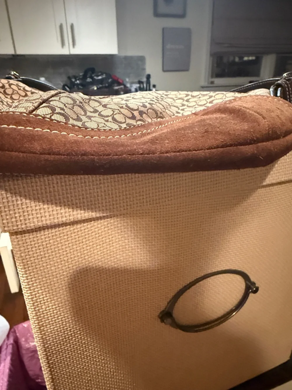 Coach Small Mini C Signature and Suede SoHo Hobo Bag